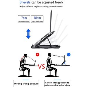 Foldable Portable Laptop Stand With Mobile Phone Stand 2 In 1