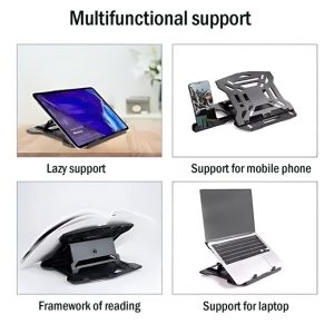 Foldable Portable Laptop Stand With Mobile Phone Stand 2 In 1