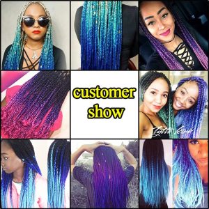 Gradient Color Braid Hair Fiber European And American Braids Chemical Fiber