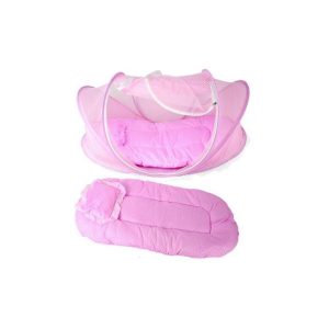 Happy Baby Portable Baby Cot Mosquito Net - Colour Pink