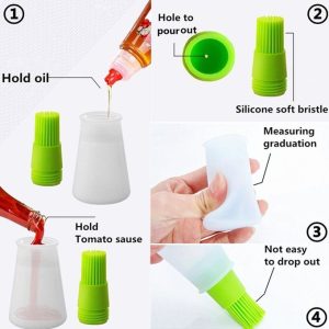 Heat Resistant Silicon Honey Oil Bottle BBQ Brush