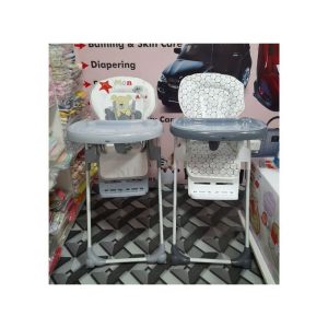 Height-adjustable Baby Feeding Chair With Wheels-Grey