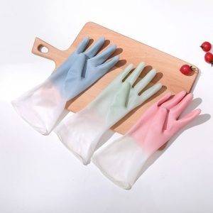 Household Cleaning Durable Kitchen-Gradient Dishwashing Gloves