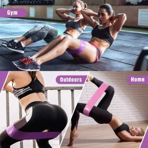 KipFit Fabric Resistance Band Set - Non Slip Exercise Bands To Workout Glutes, Thighs & Legs