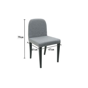 LASA Canteen Dining Kitchen Chair With Steel Frame & Legs