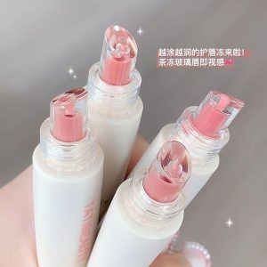 Lip Protection Frozen Essence Water Light Lipstick Lip Gloss Lip Lacquer Mirror Lipstick Lip Balm Spring And Summer Light Pink Student Makeup