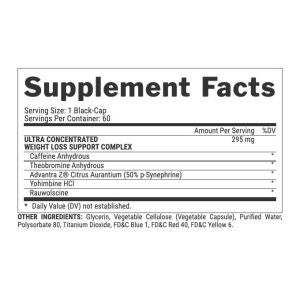 Lipo-6 Black Fat Loss Supplement - 60 Caps