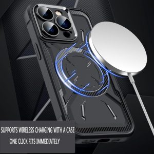 Magnetic Case For IPhone 13 14 15 Pro Max Compatible With MagSafe Heavy Duty Carbon Fiber Phone Case