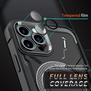 Magnetic Case For IPhone 13 14 15 Pro Max Compatible With MagSafe Heavy Duty Carbon Fiber Phone Case