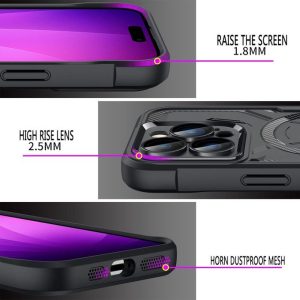 Magnetic Case For IPhone 13 14 15 Pro Max Compatible With MagSafe Heavy Duty Carbon Fiber Phone Case