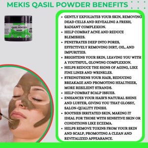 Mekis Qasil Powder, Rose Water, and Rosehip Seed Oil Pack - Your Complete Skincare Arsenal for Radiant, Healthy Skin!