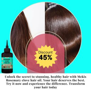 Mekis Rosemary Clove Hair Oil - Encourage new hair follicle growth, Strengthens strands, Reducing thinning and promoting volume.