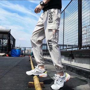 Men's Casual Trousers Street High Waist Workwear Jogging Harem Pants Hip Hop