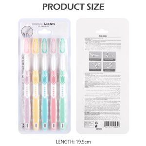 Miniso Colored Coolness Toothbrush 5 Pack