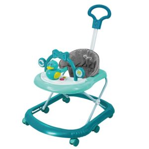 Mom Easy Baby Walker With Push Handle-Green