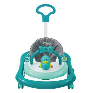 Mom Easy Baby Walker With Push Handle-Green