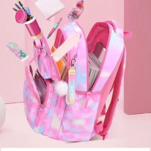 Multiple pocket school bag for kids