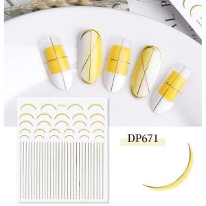 Nail Stickers 3D DIY Nail Gold Nail Strip Sticker