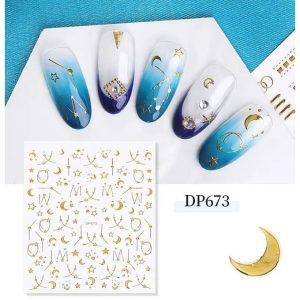 Nail Stickers 3D DIY Nail Gold Nail Strip Sticker