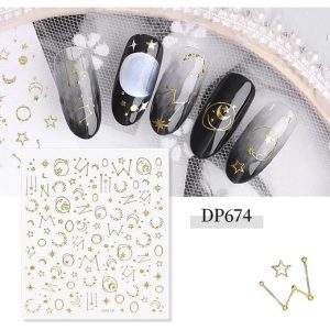 Nail Stickers 3D DIY Nail Gold Nail Strip Sticker