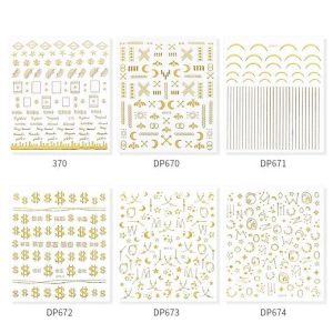 Nail Stickers 3D DIY Nail Gold Nail Strip Sticker