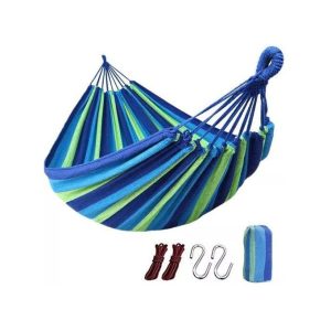 Outdoor Camping Hiking Garden Hammock Hanging Bed Stripes