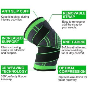 Professional Knee Brace Compression Knee Sleeve Knee Support Bandage for Pain Relief Medical Knee Pad for Running Workout-apair