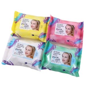 Pure & Soft Facial Wipes For Face & Makeup Remover