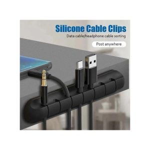 Silicon Cable Organizer Wire Holder-Power Cords,Charging,Cables,Mouse Cable,