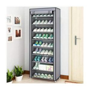 Single Column Durable Shoe Rack With Cover