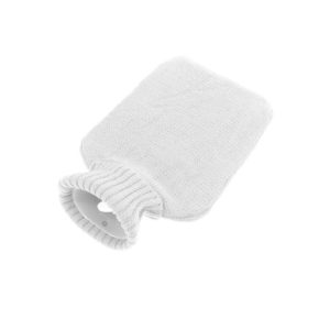 Soft Knitted Cover For Hot Water Bottle (2 Liter) Heating Pad White