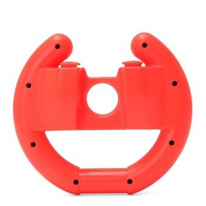 Steering Wheel Hand Grip Handle Holder For Nintendo Switch Joy-con Controller Red Red (red)