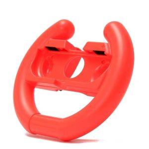 Steering Wheel Hand Grip Handle Holder For Nintendo Switch Joy-con Controller Red Red (red)