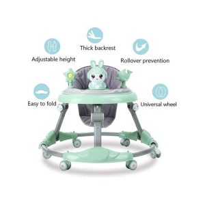 TOP 2 Height Adjustable Anti-Rollover Baby Walker