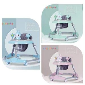 TOP 2 Height Adjustable Anti-Rollover Baby Walker