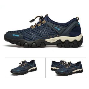 Waanzilish Mens Sneakers Shoes Outdoor Hiking Shoes Non-slip Sports Shoes Breathable Blue