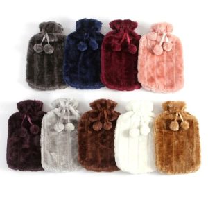 2L Hot Water Bottle With Soft Faux Fur Plush Cover