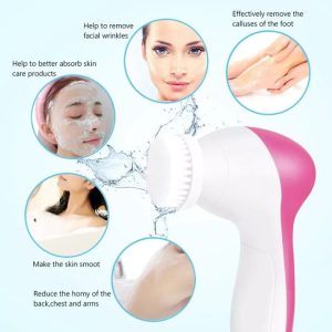 5-in-1 Facial Skin Care Massager Face Scrubber Cleaner