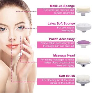 5-in-1 Facial Skin Care Massager Face Scrubber Cleaner