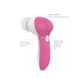 5in 1 Electric Facial massager Cleansing Brush Face for Deep Cleansing Gentle Exfoliating Removing Blackhead Massaging