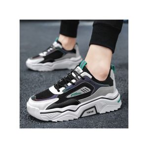 ALagzi 2024 Mens Casual Sci-Fi Warrior Shoes Running Sneakers - Black/Green