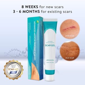 Aroamas Scar Advanced Scar Removal Gel, Scar Removal Cream, Medical Grade Silicone Scar Gel