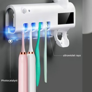 Bathroom Tooth Paste Dispenser Toothbrush Holder