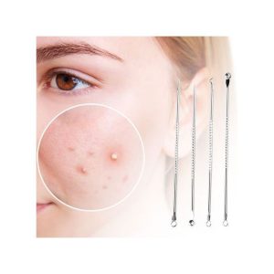 Blackhead Comedone Acne Pimple Remover Kit,4pcs Silver