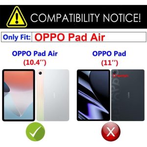 Bluetooth Keyboard Case for Oppo Pad Air,Folio Case with Removable Bluetooth Keyboard for Oppo Pad Air