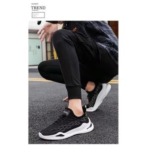 BLWOENS Fashion Lace Up Sneakers Men's Shoes-Black