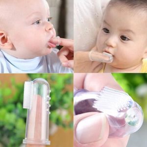 Child Oral Health Habits Toddler Baby Finger Toothbrush--