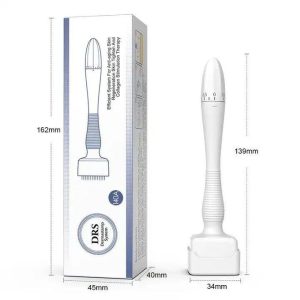 Drs 140A Derma Stamp Adjustable Needle Length Microneedle Real Needle Skin Care Beard Growth Scalp Hair Re-Growth Acne Scar Pits Dermastamp