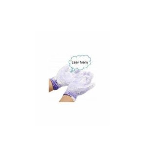 Fashion Bathing Gloves Exfoliating Body Shower Scrub Gloves-purple