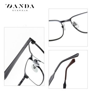 Fashion Blue Light Blocking Computer Glasses Metal Eyewear Frames